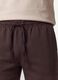 Shorts marrone in misto cotone con vita elasticizzata regular fit_2