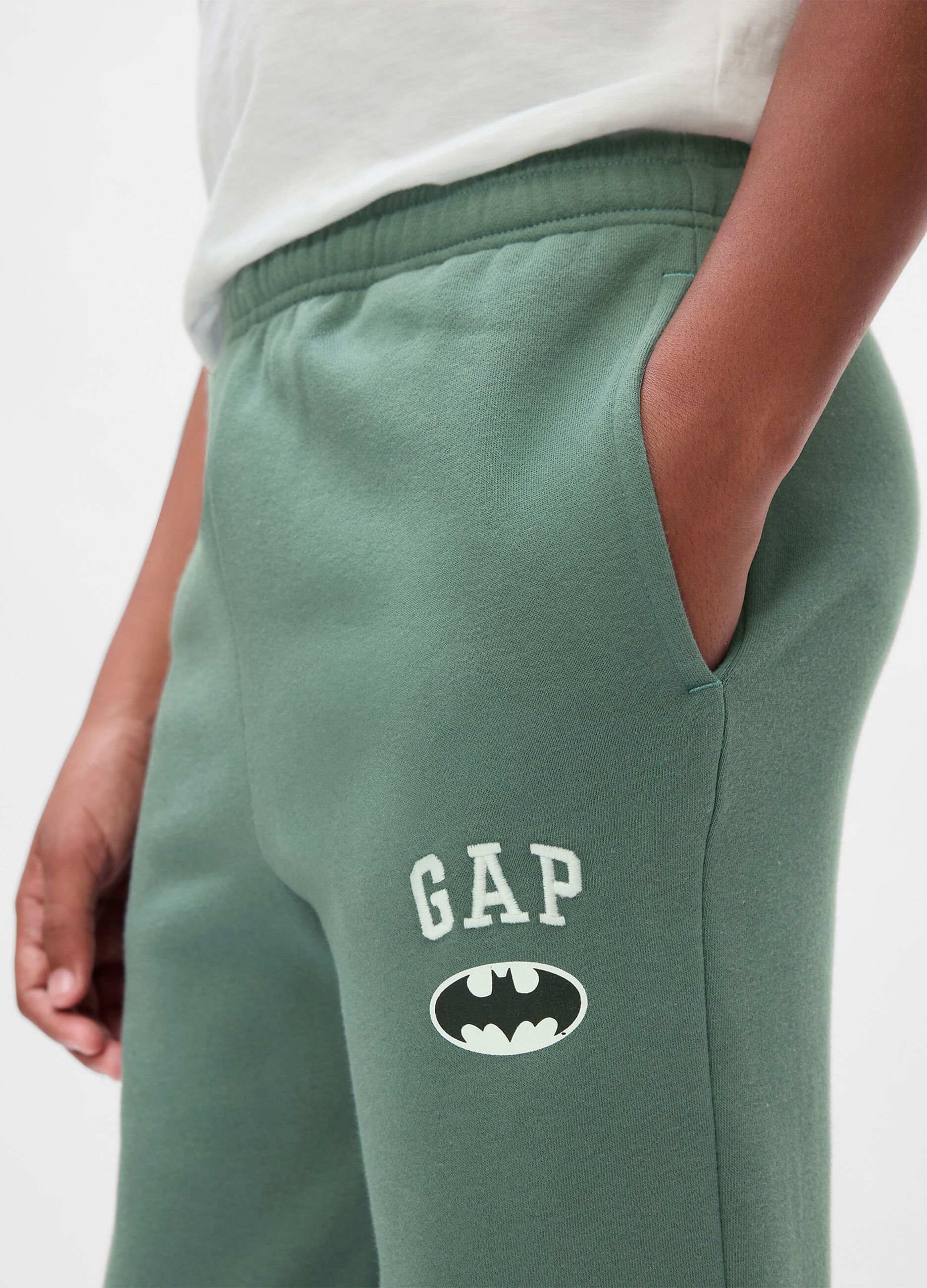 Joggers with Batman print and logo embroidery