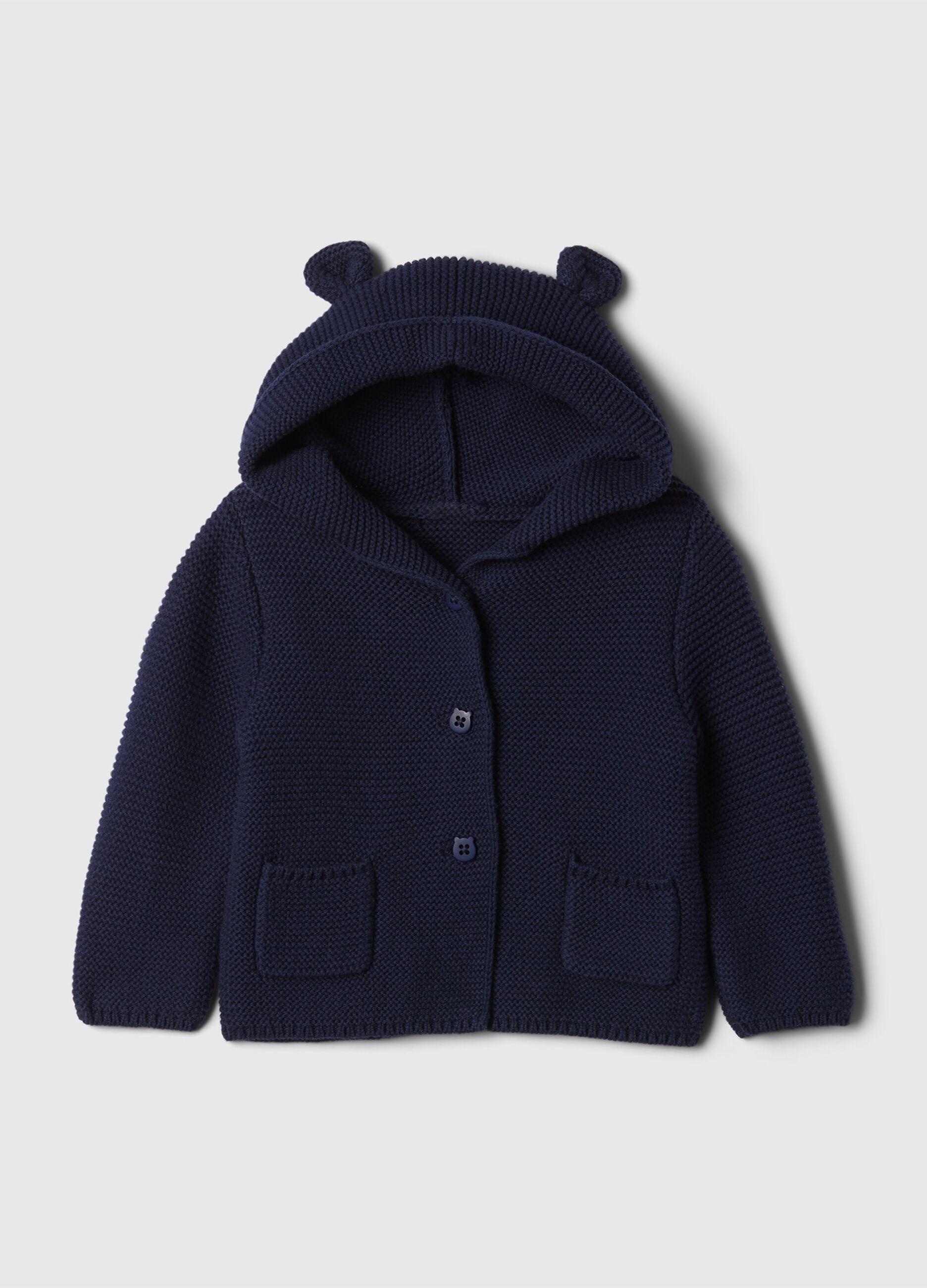 Unisex Blue Cotton Cardigan