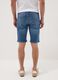 Blue stretch cotton Bermuda shorts_2