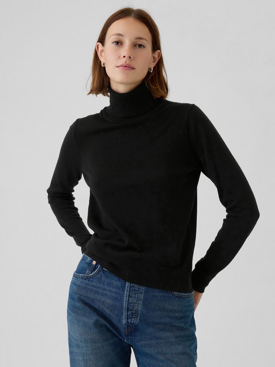 Turtleneck jumper in merino wool_0