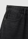 Black cotton blend jeans with regular tapered fit_5