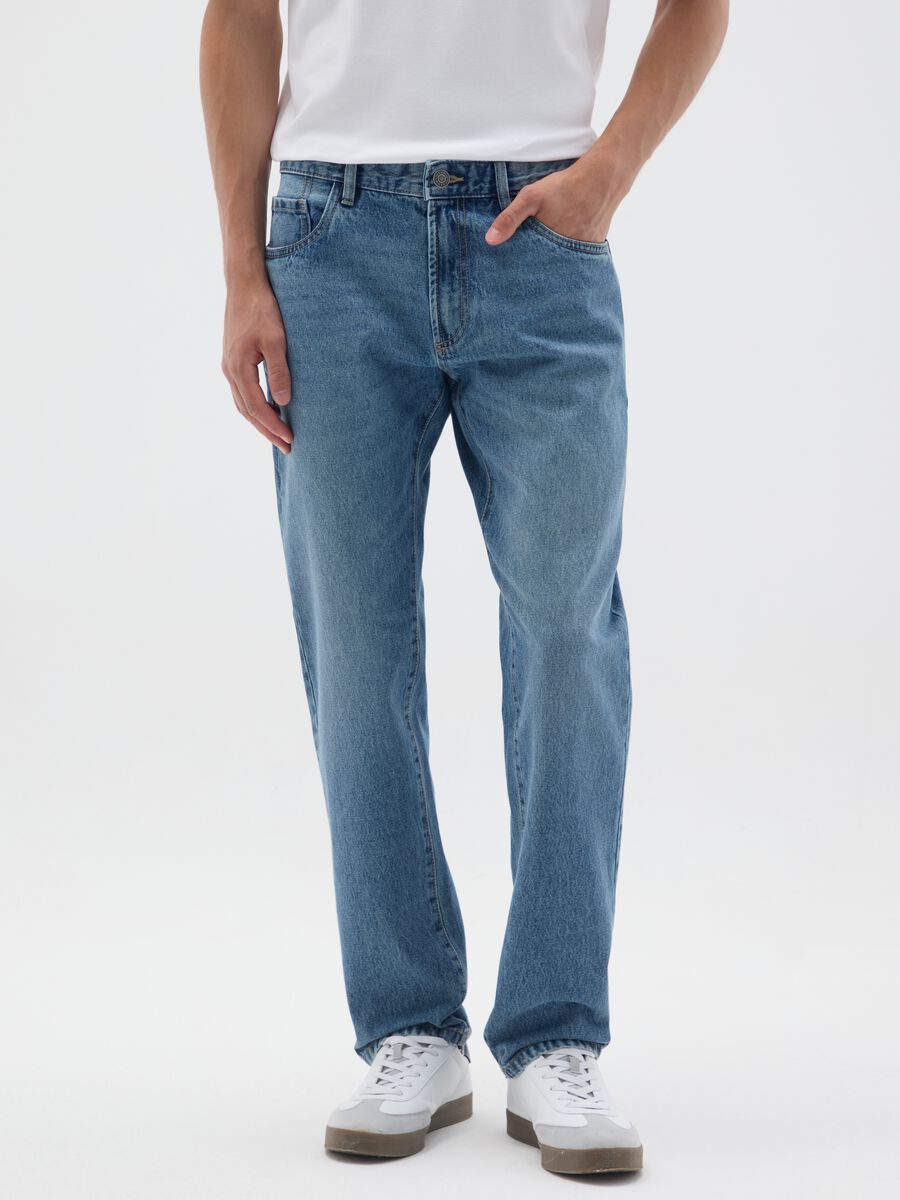 Pure Cotton Denim Regular Fit Jeans_1