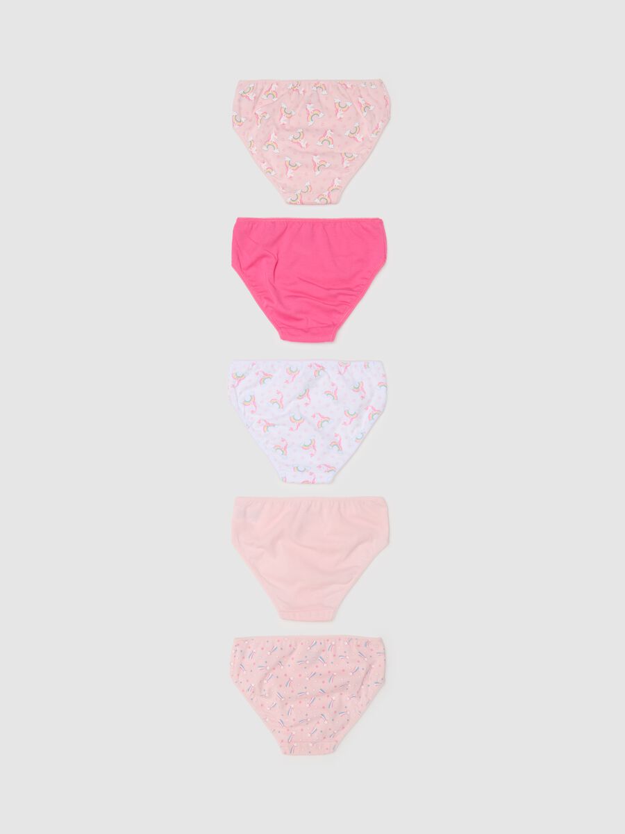 Five-pack cotton briefs with unicorns print_1