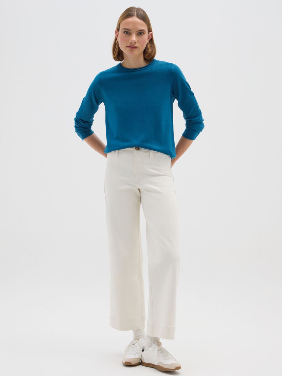 Blue Acrylic Blend Sweater_1