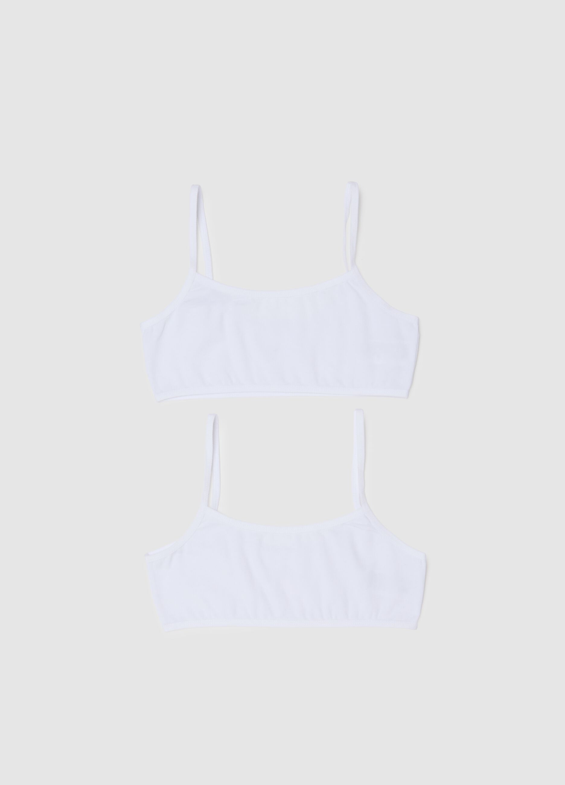 Girl's Cotton White Stretch Bra Tripack Set