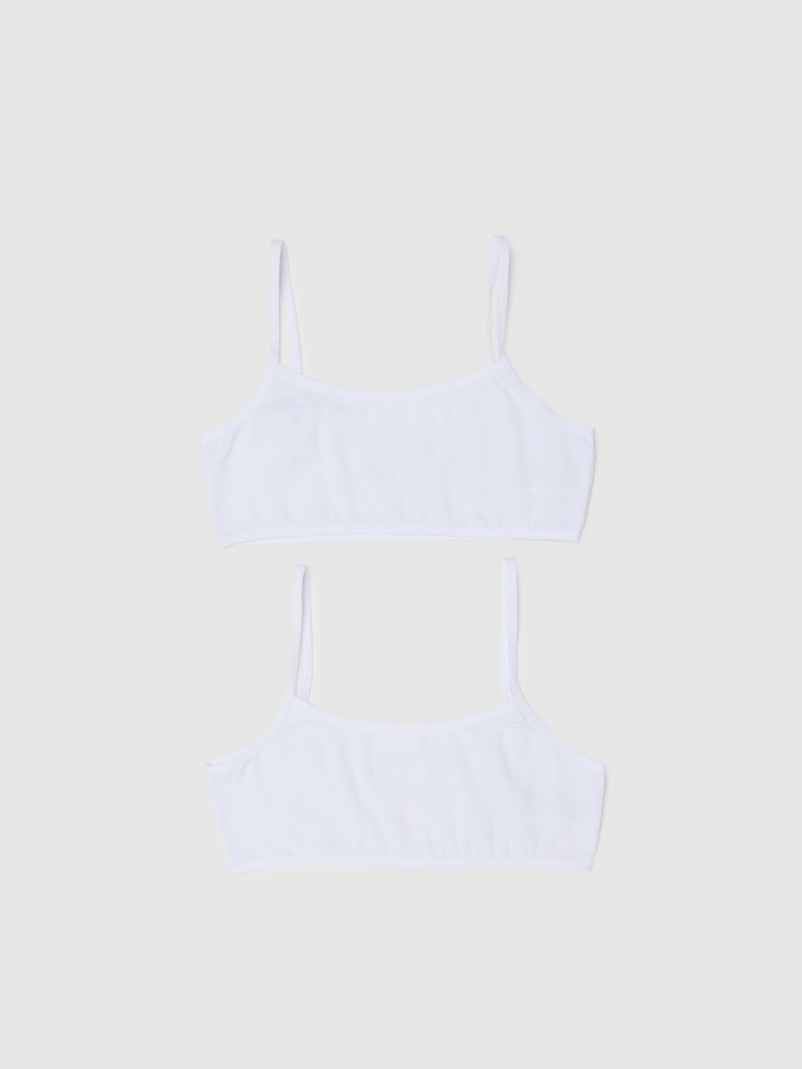 Girl's Cotton White Stretch Bra Tripack Set_0