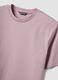 Purple mercerised pure cotton crew-neck T-shirt, regular fit_1