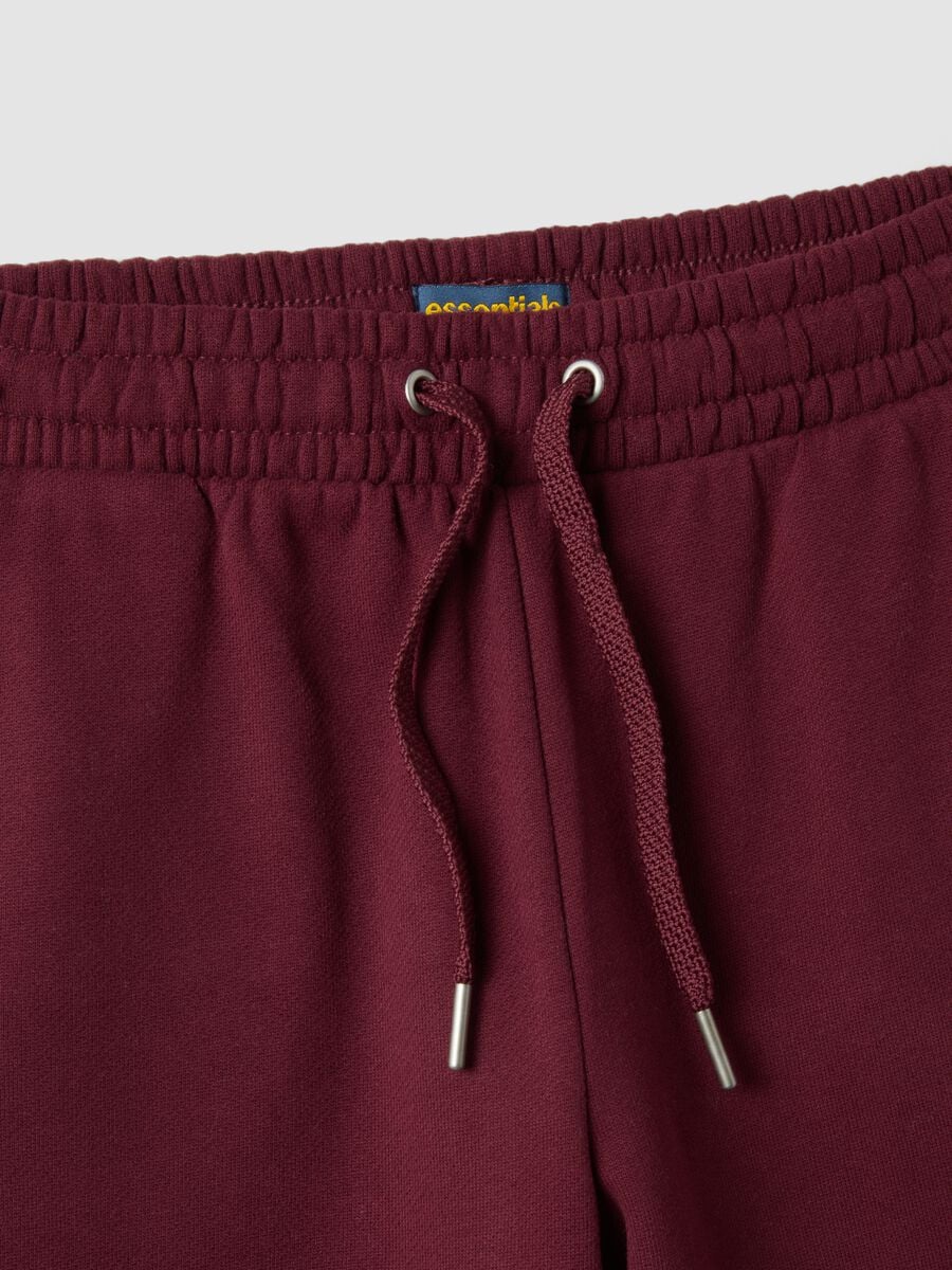 Purple flare trousers in pure organic cotton_1