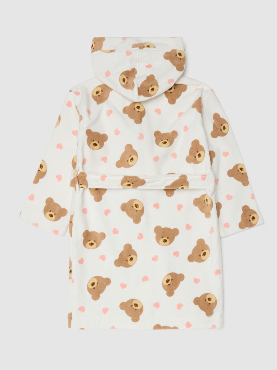 Girls' Bathrobe in Multi-Colour Pure Cotton_1