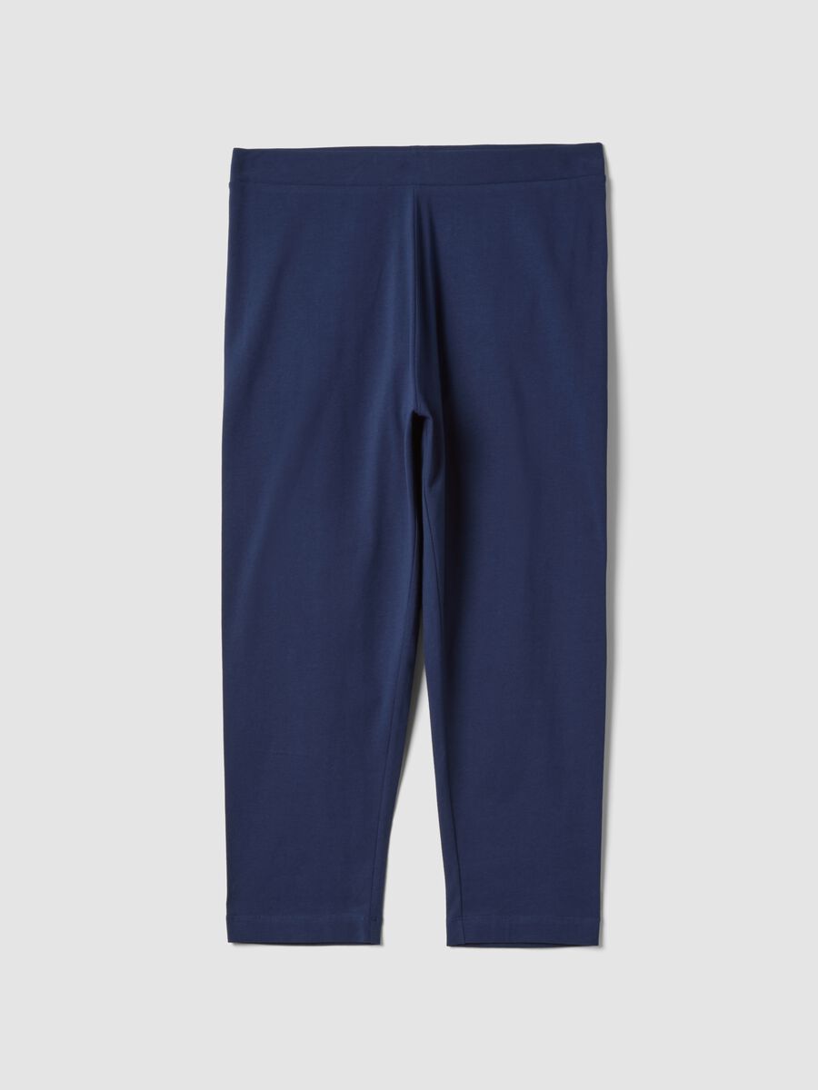 Blue stretch cotton leggings_4