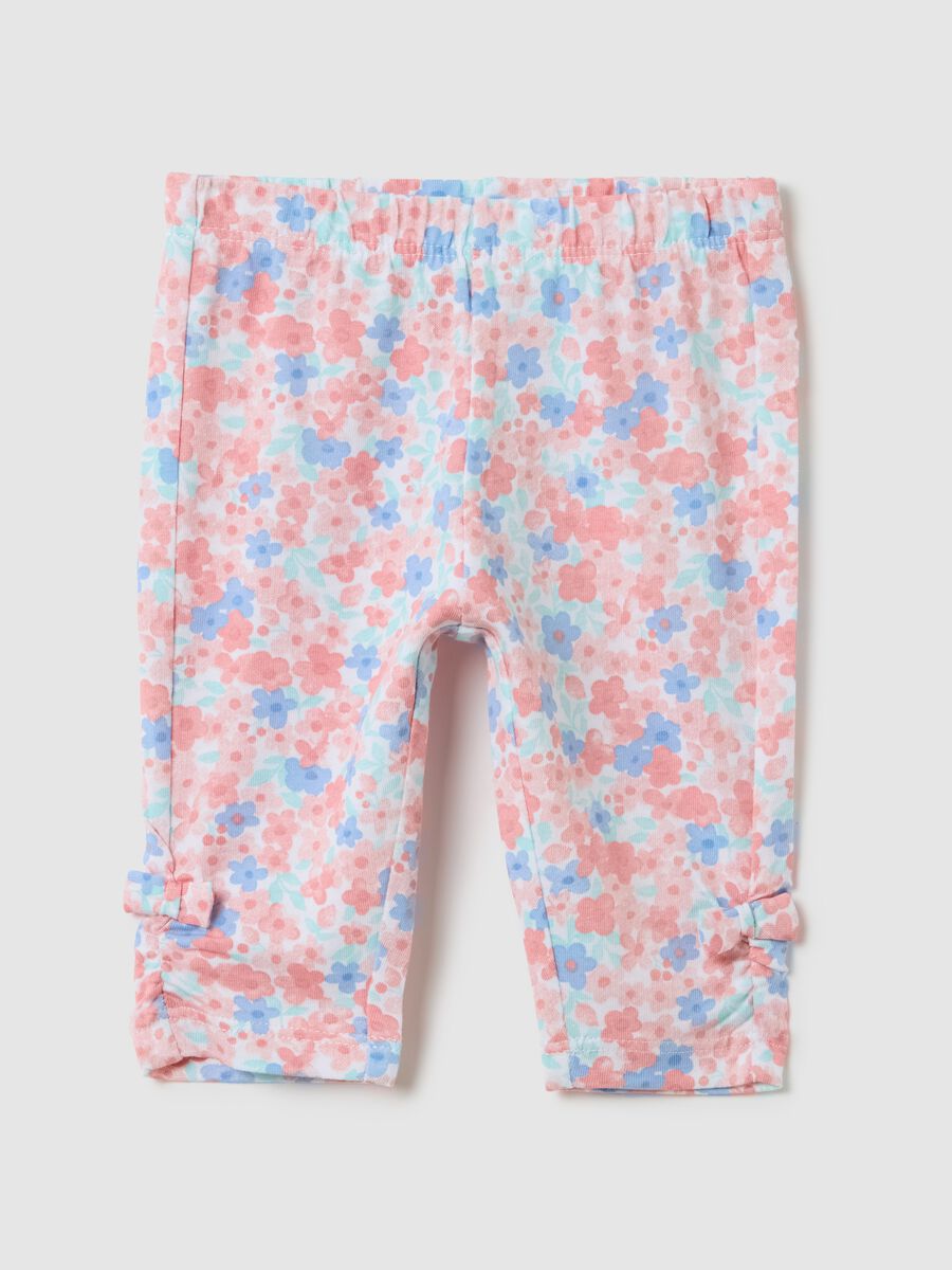 Pure Cotton Floral Leggings by Fagottino_0
