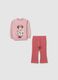 Pink cotton blend Disney-print girl's outfit_0