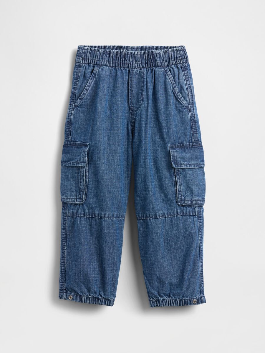 Pantaloni cargo in denim_1