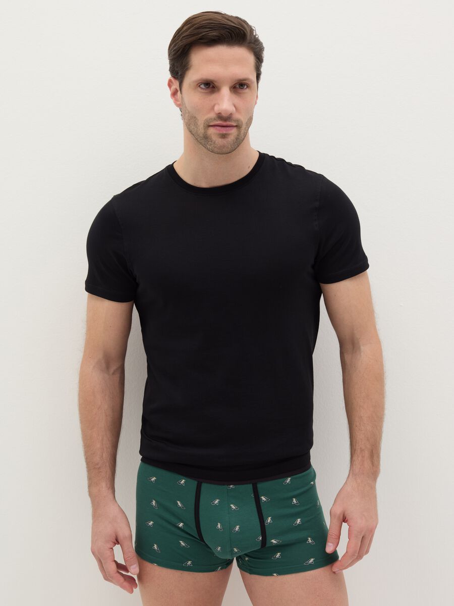 Three-pack boxers in stretch cotton with print_0