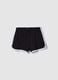 Girl's black pure cotton slim fit shorts_3