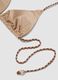 Beige triangle bikini top in stretch fabric with braided tie straps_5