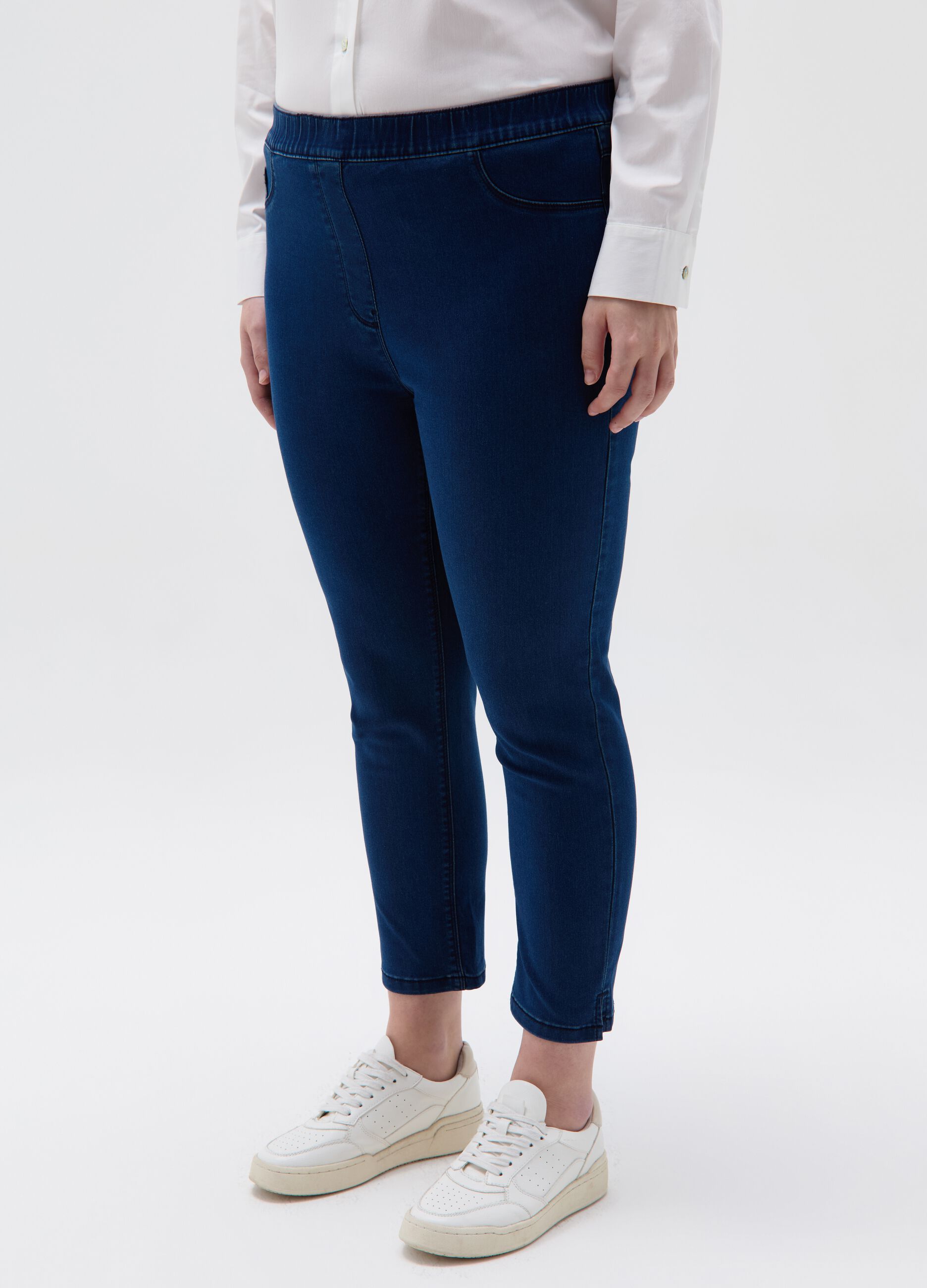 Curvy stretch crop jeggings