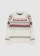 Girls' colourful regular fit sweater with jacquard pattern_0
