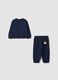 Completo jogging blu in puro cotone over fit con animaletto_1
