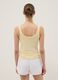 Yellow ribbed stretch cotton tank top_3