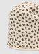 Beige stretch cotton hat with animal print for girls_2