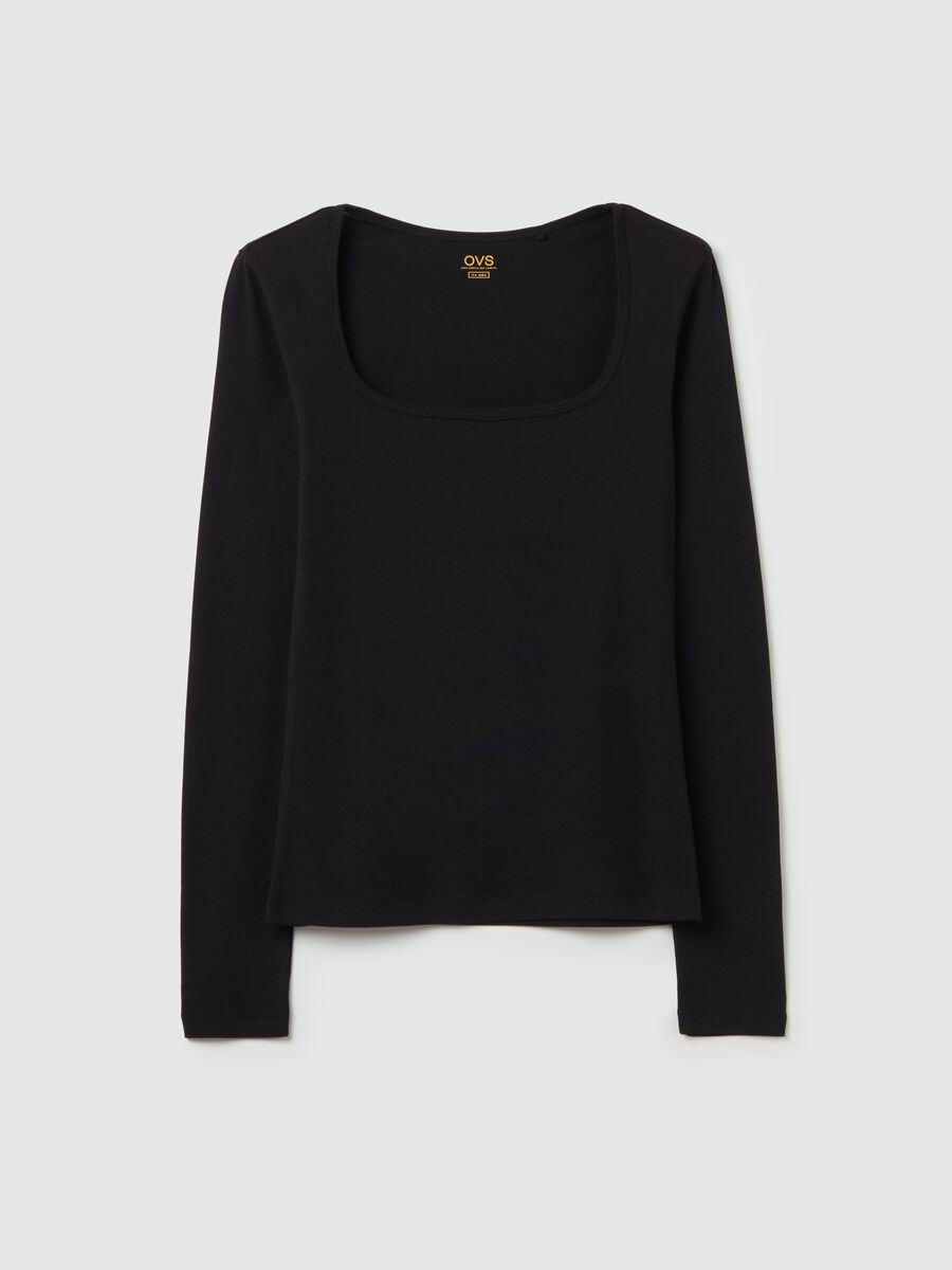 Cotton T-shirt with round neck_4
