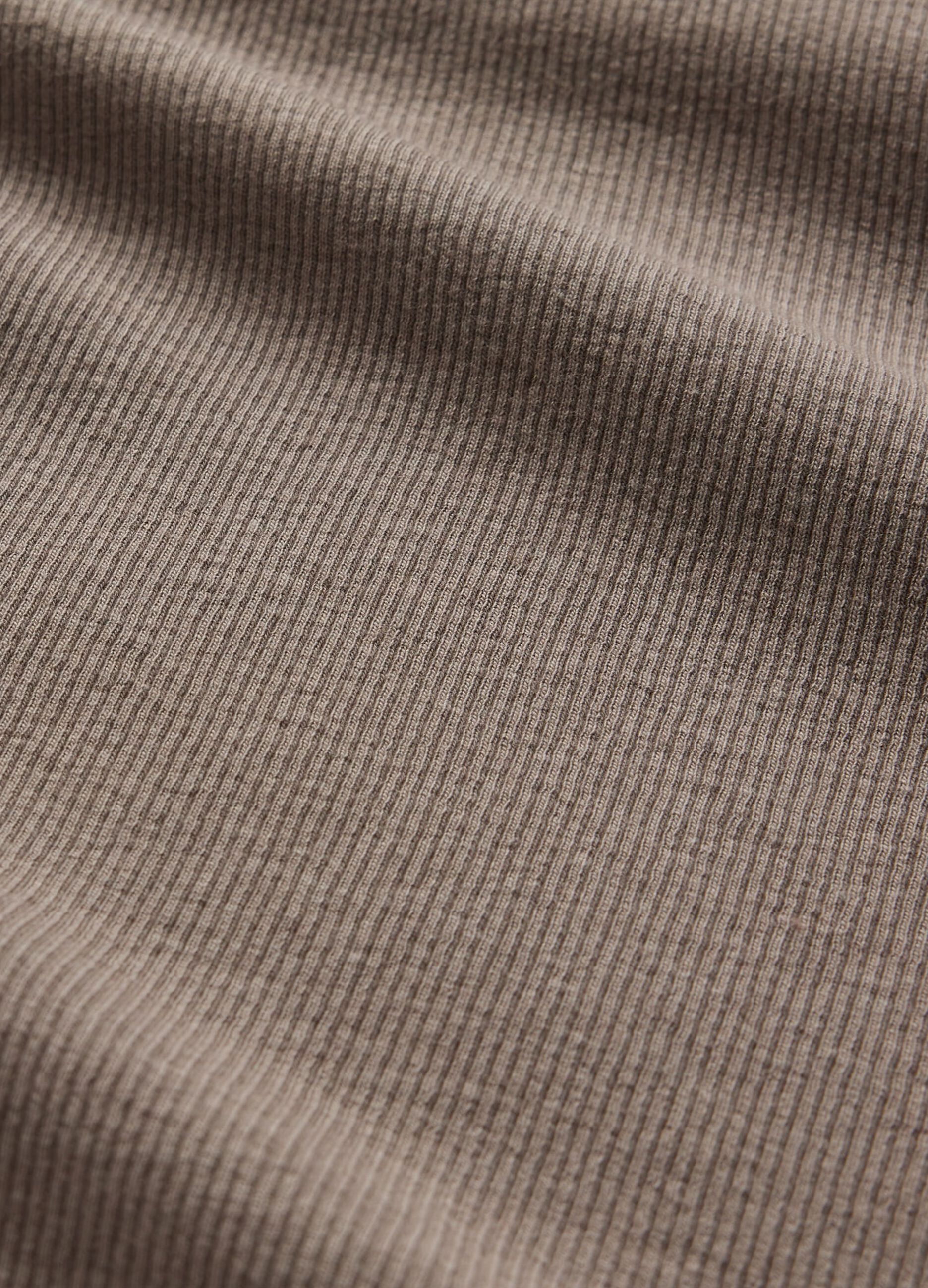 Ribbed T-shirt in stretch modal and cotton