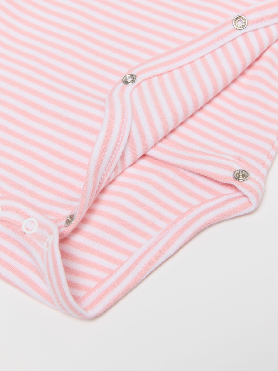 Pack of short-sleeved multicolor bodysuits for baby girls made from pure cotton_2