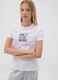 T-shirt bianca in puro cotone organico con grafica per ragazza_2
