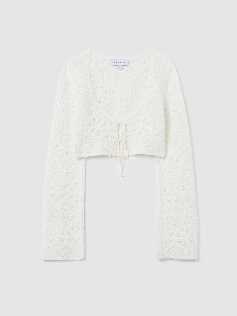 White crochet cardigan with laces_4