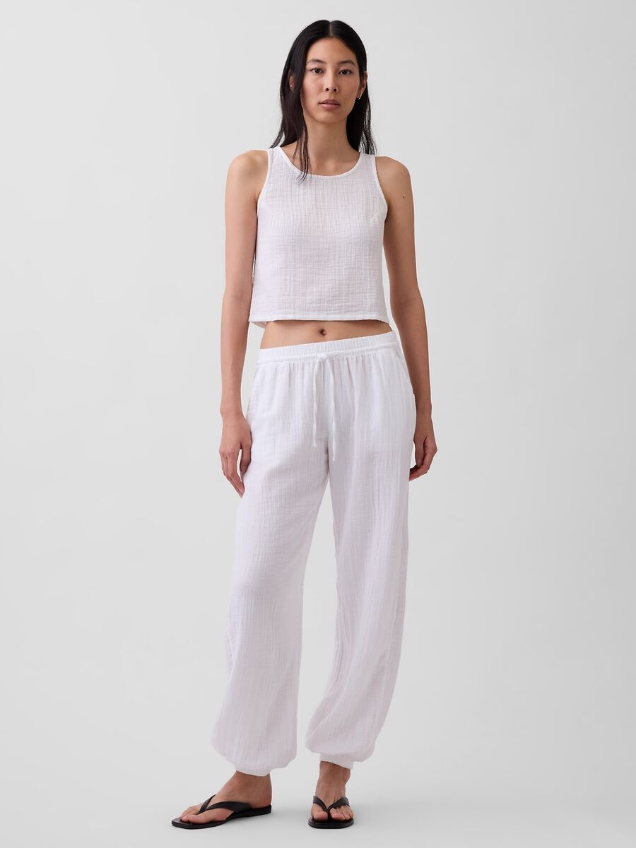 Pantaloni jogger in puro cotone_0