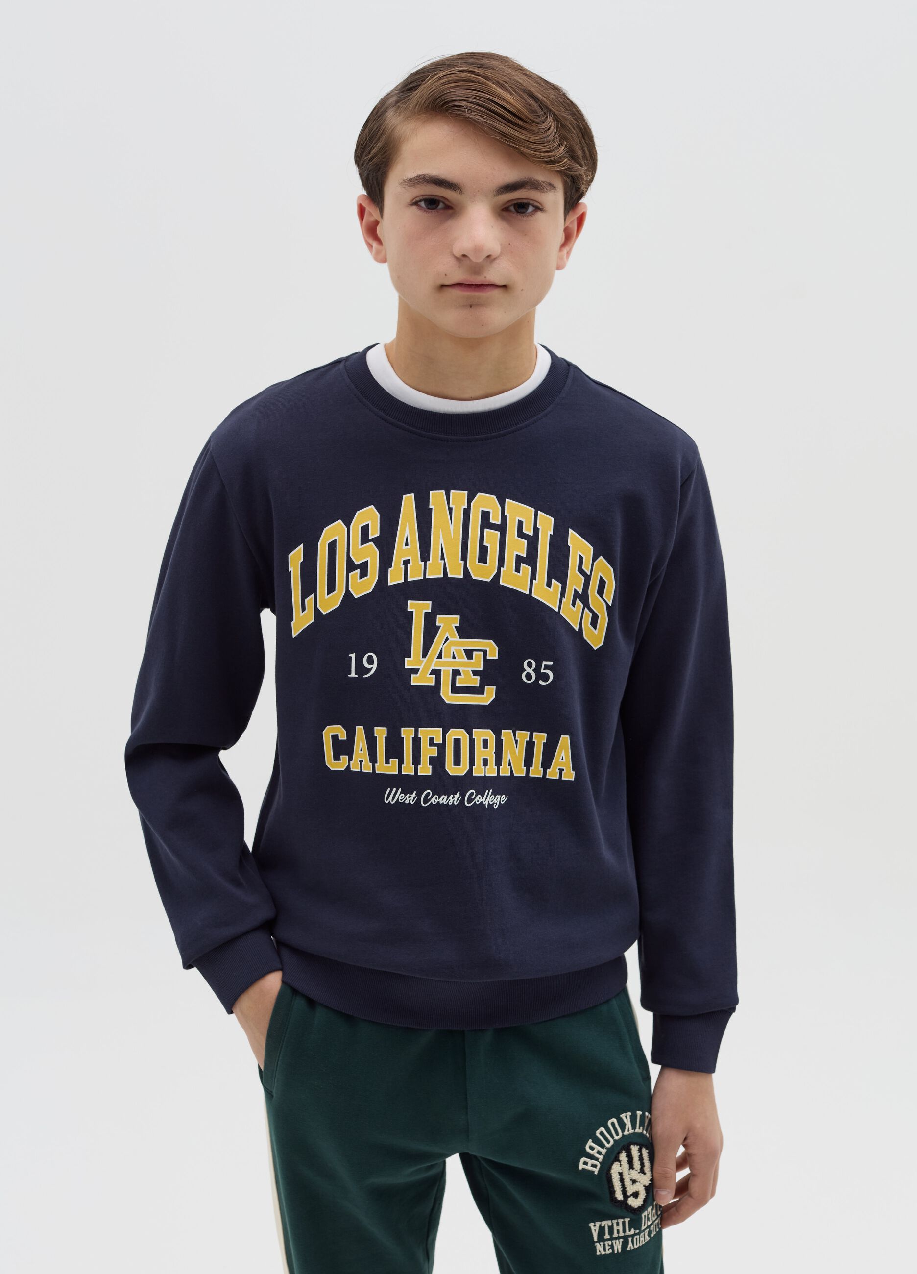 French terry sweatshirt with print