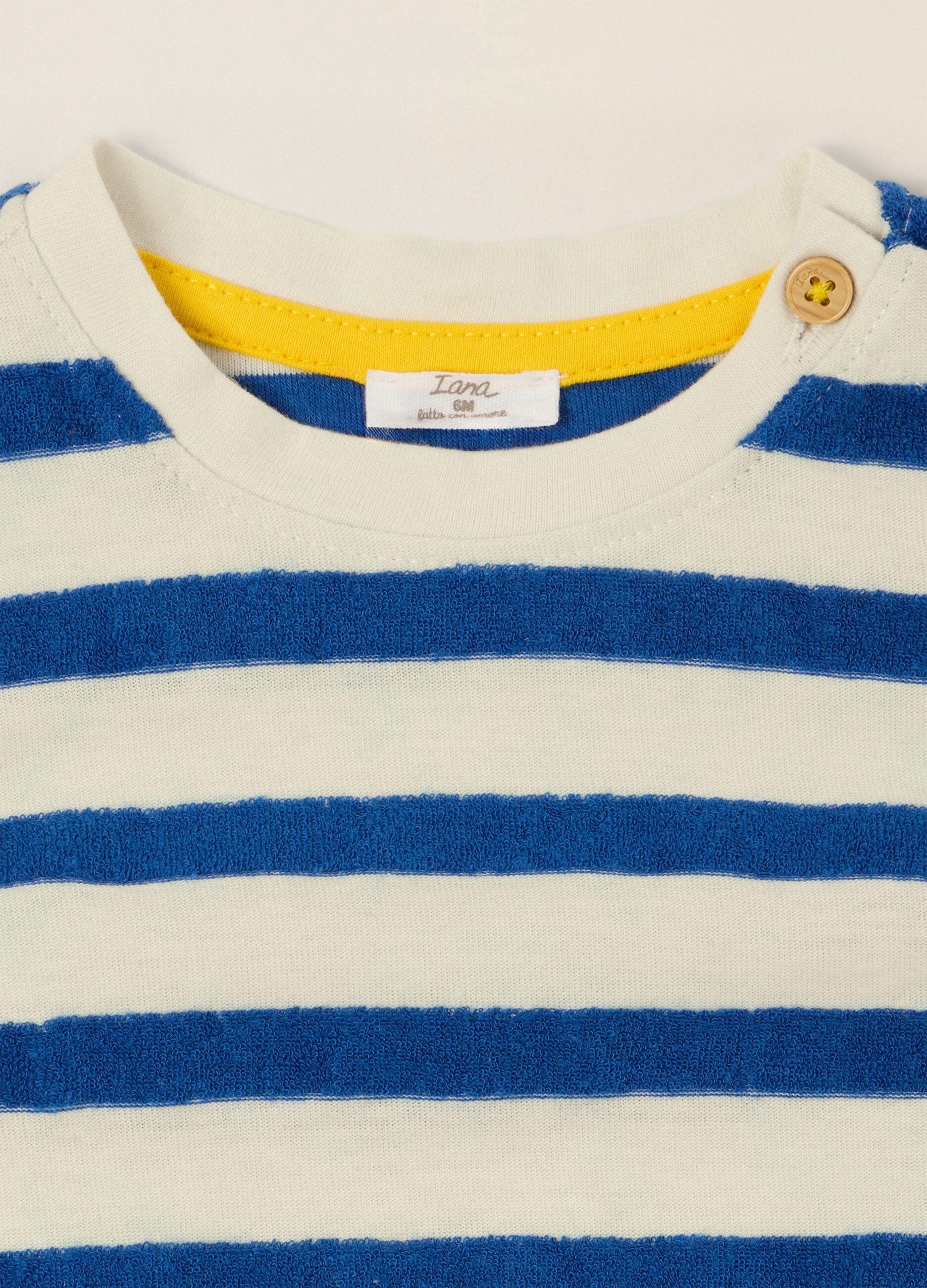 Multicolour striped cotton-blend baby T-shirt, regular fit