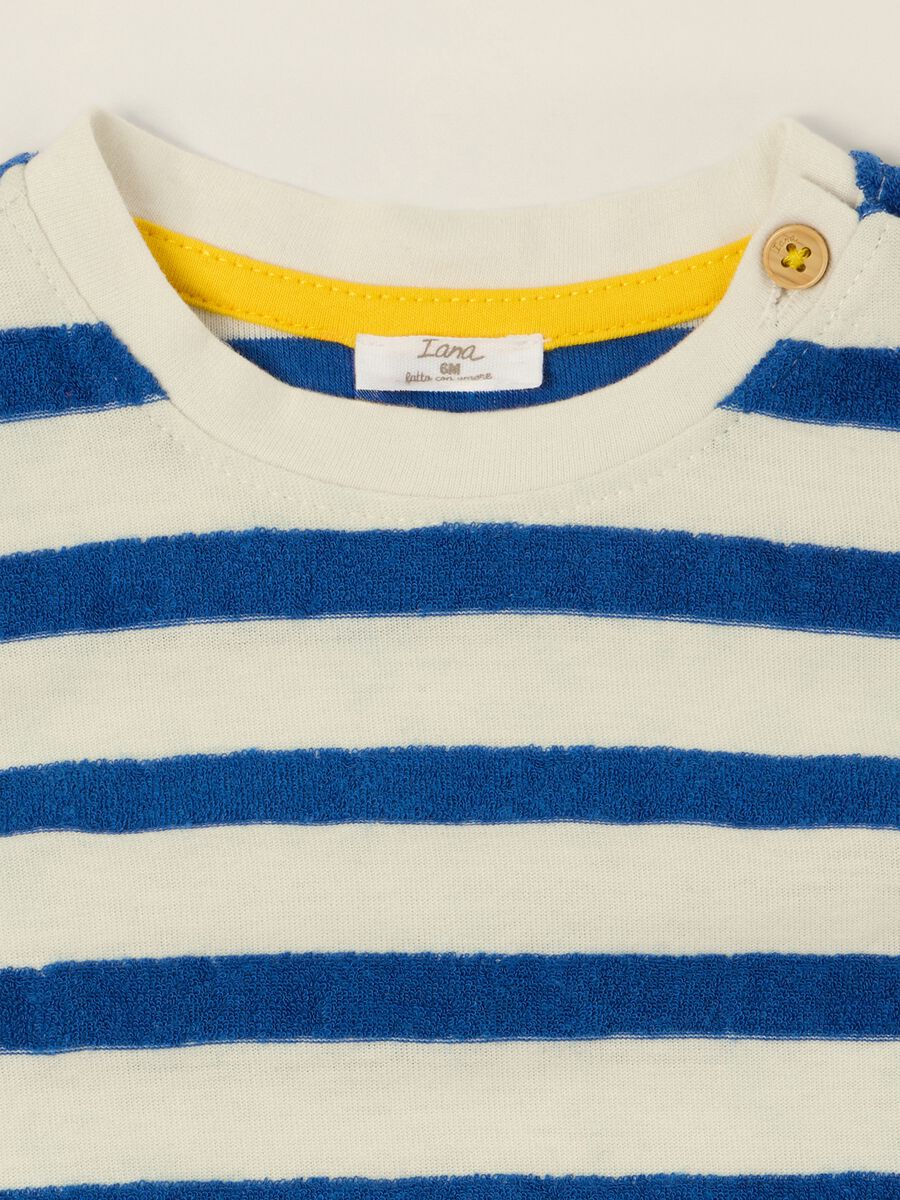 Multicolour striped cotton-blend baby T-shirt, regular fit_1
