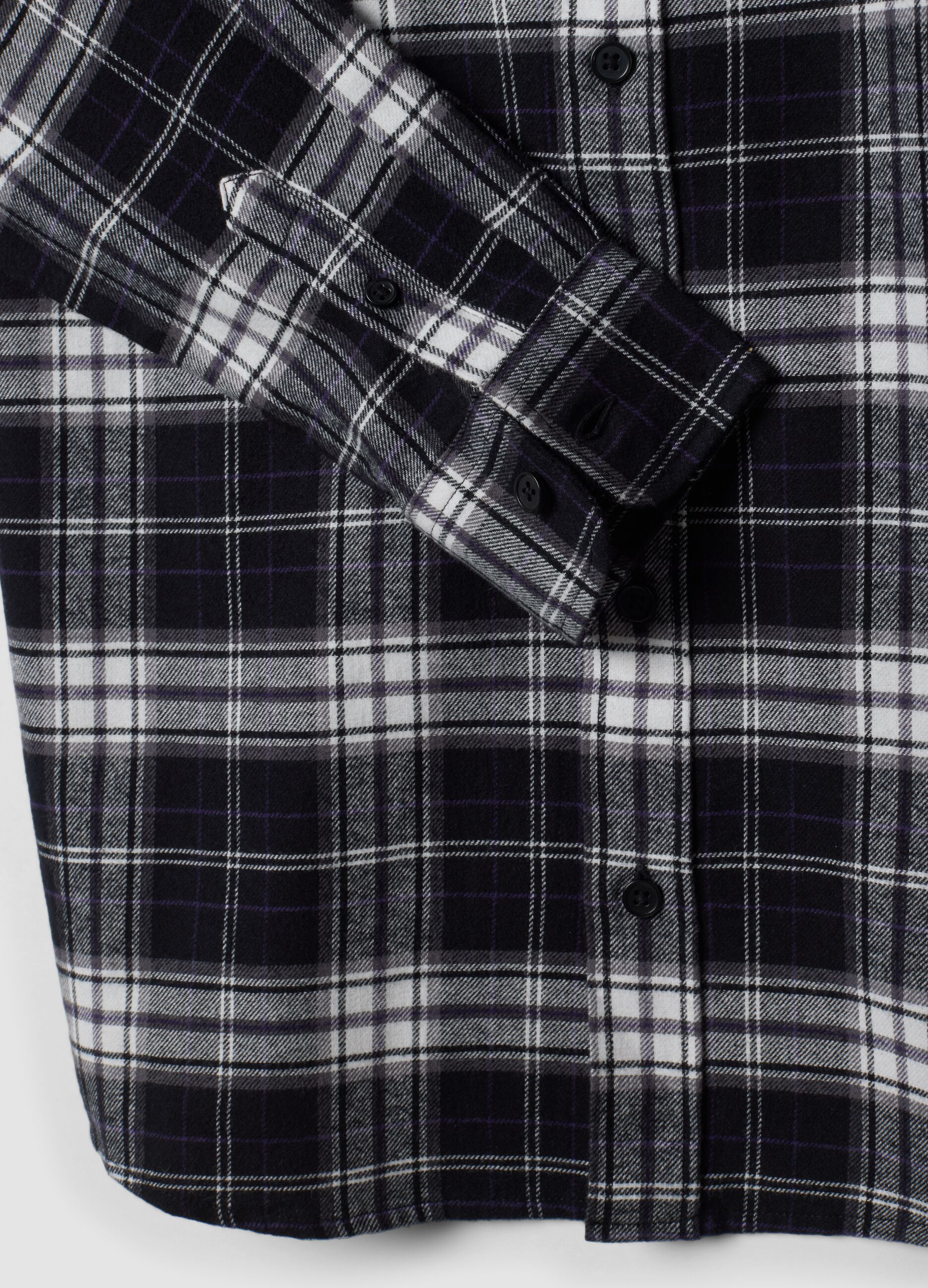 Black checked pure cotton regular-fit shirt for boys