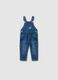 Denim dungarees with tiger print_0