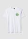 White Paul Frank print T-shirt in pure cotton, regular fit_4