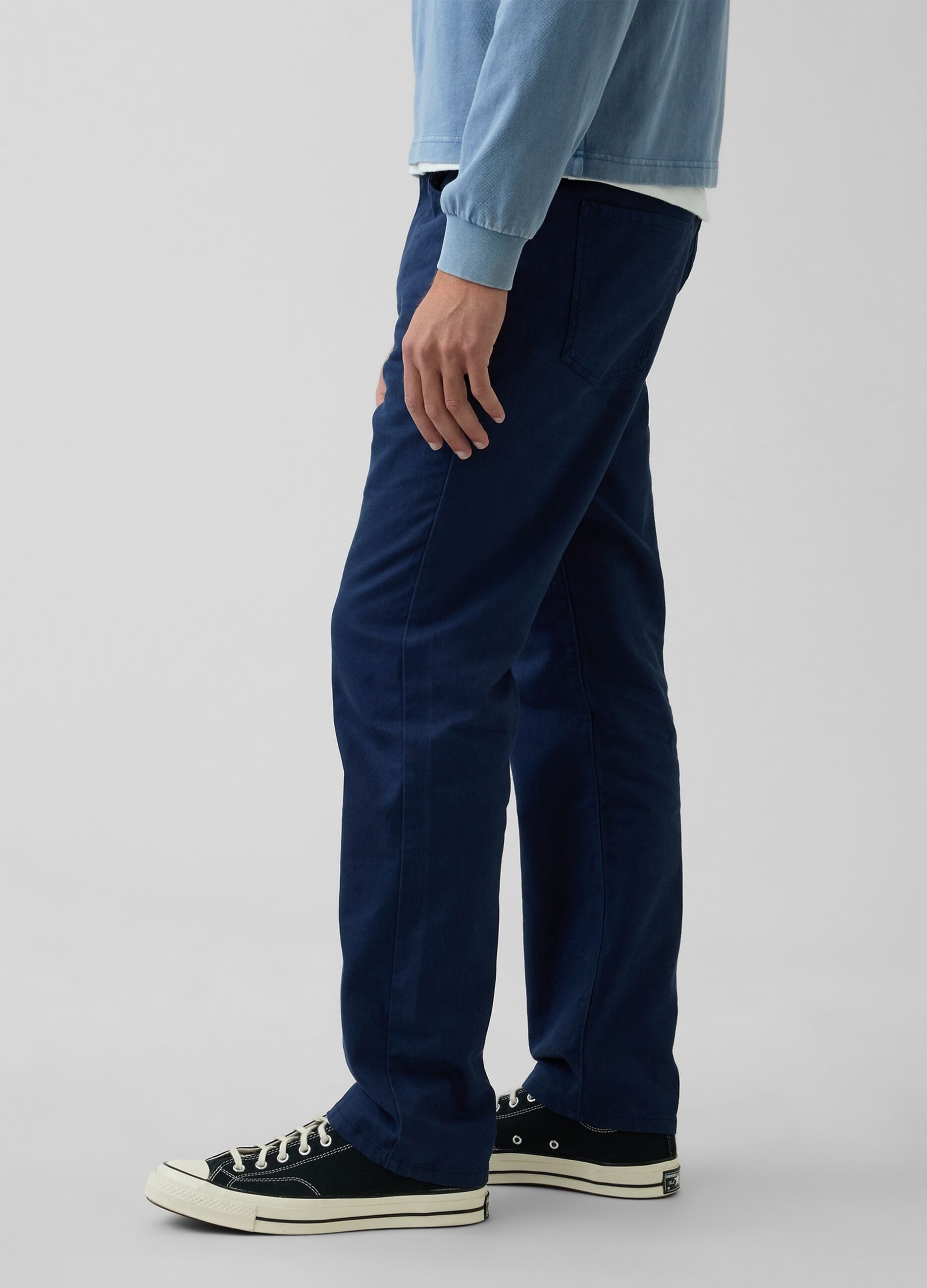 Linen and cotton-blend trousers