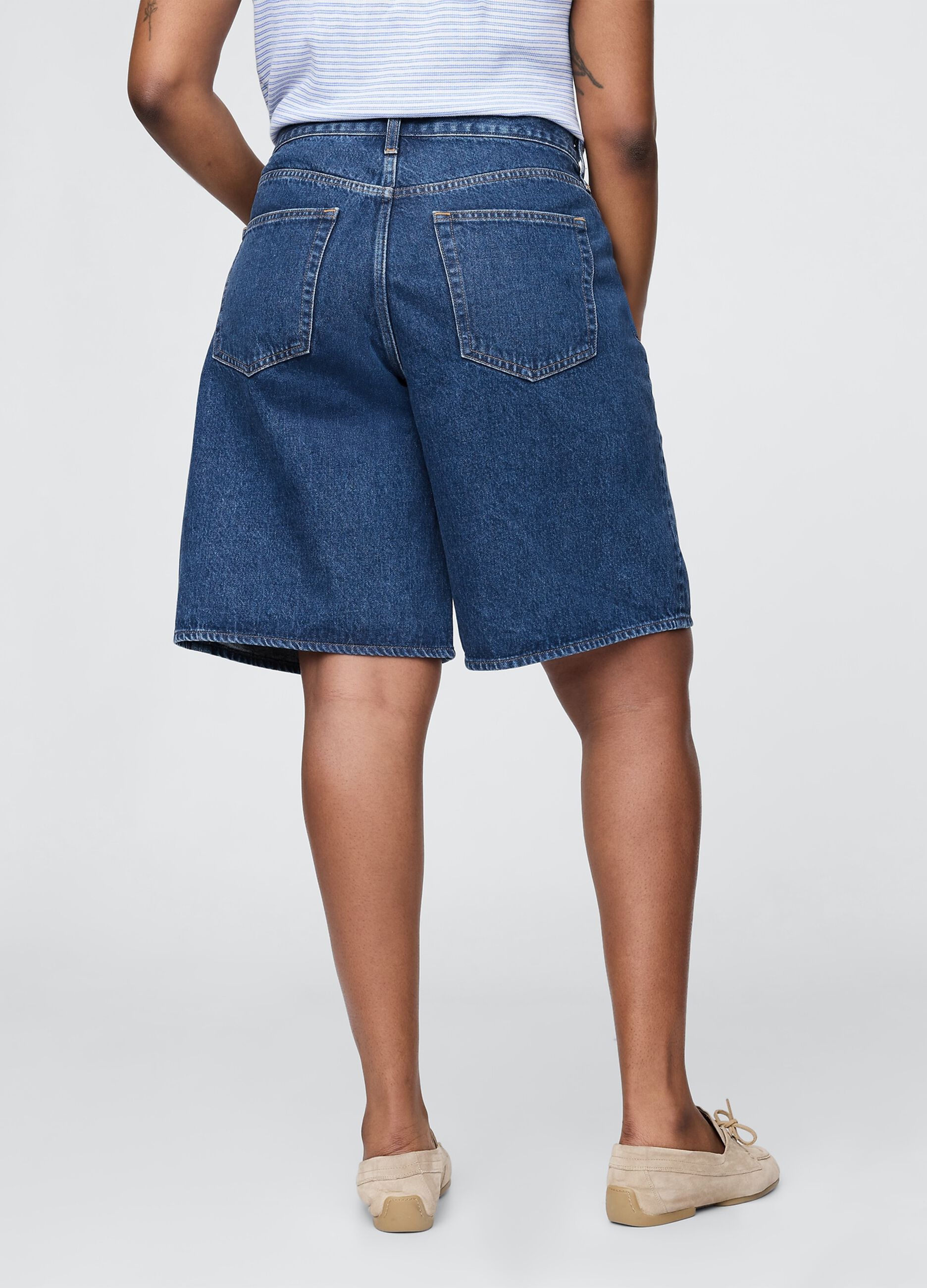 Pantaloncini in denim blu