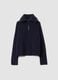 Blue stretch wool half-zip jumper_0
