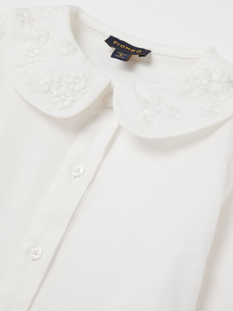 Cotton shirt with floral embroidery_6