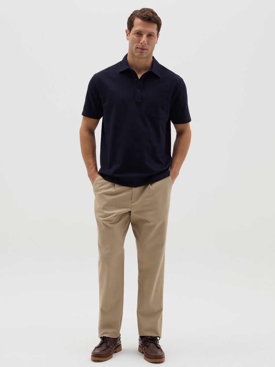 Cotton and linen chino trousers_0