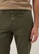 Green linen and cotton blend regular-fit chino trousers_3