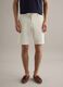 White stretch cotton chino shorts, regular fit_1