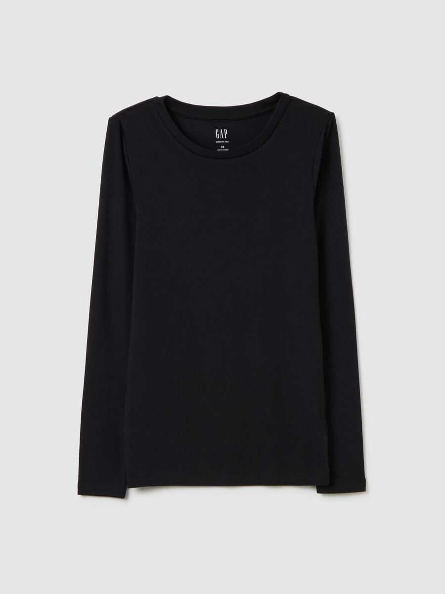 Long-sleeved T-shirt in cotton and modal_2