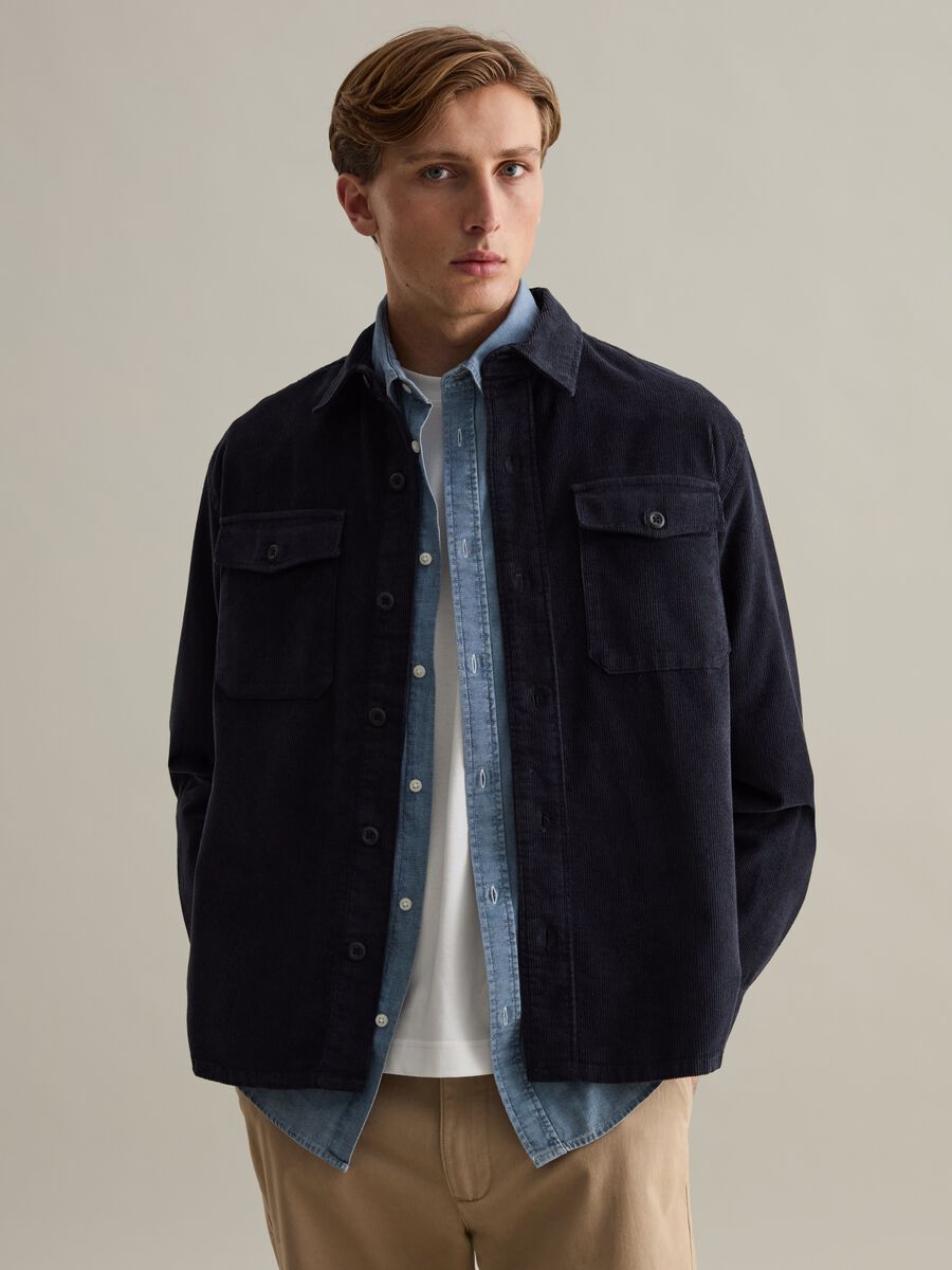 Corduroy shirt with pockets_0