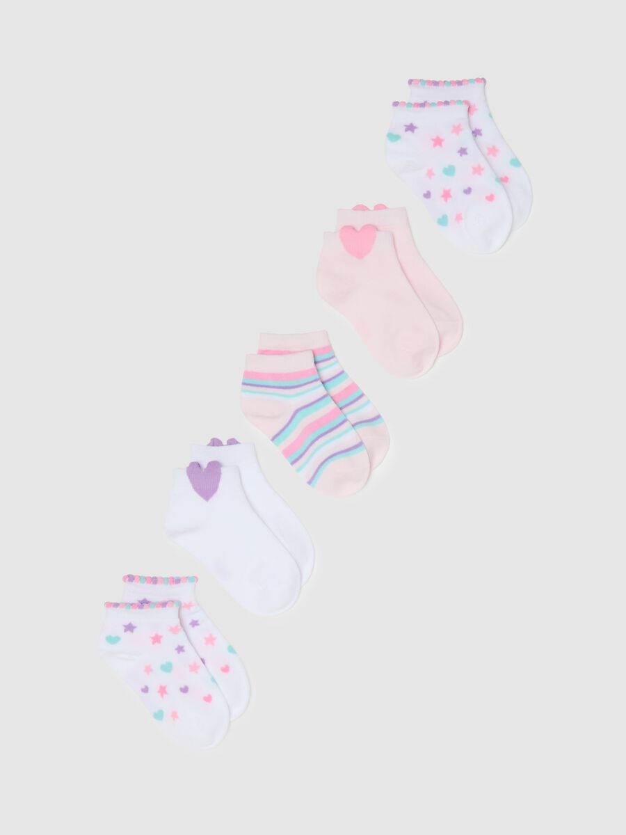 Multipack of multicolour stretch cotton socks for girls regular fit_0