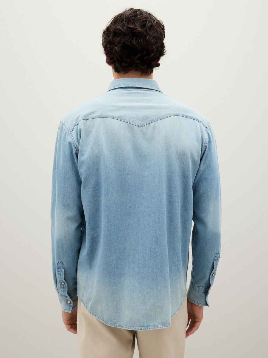 Sky Blue Pure Cotton Shirt Regular Fit_3