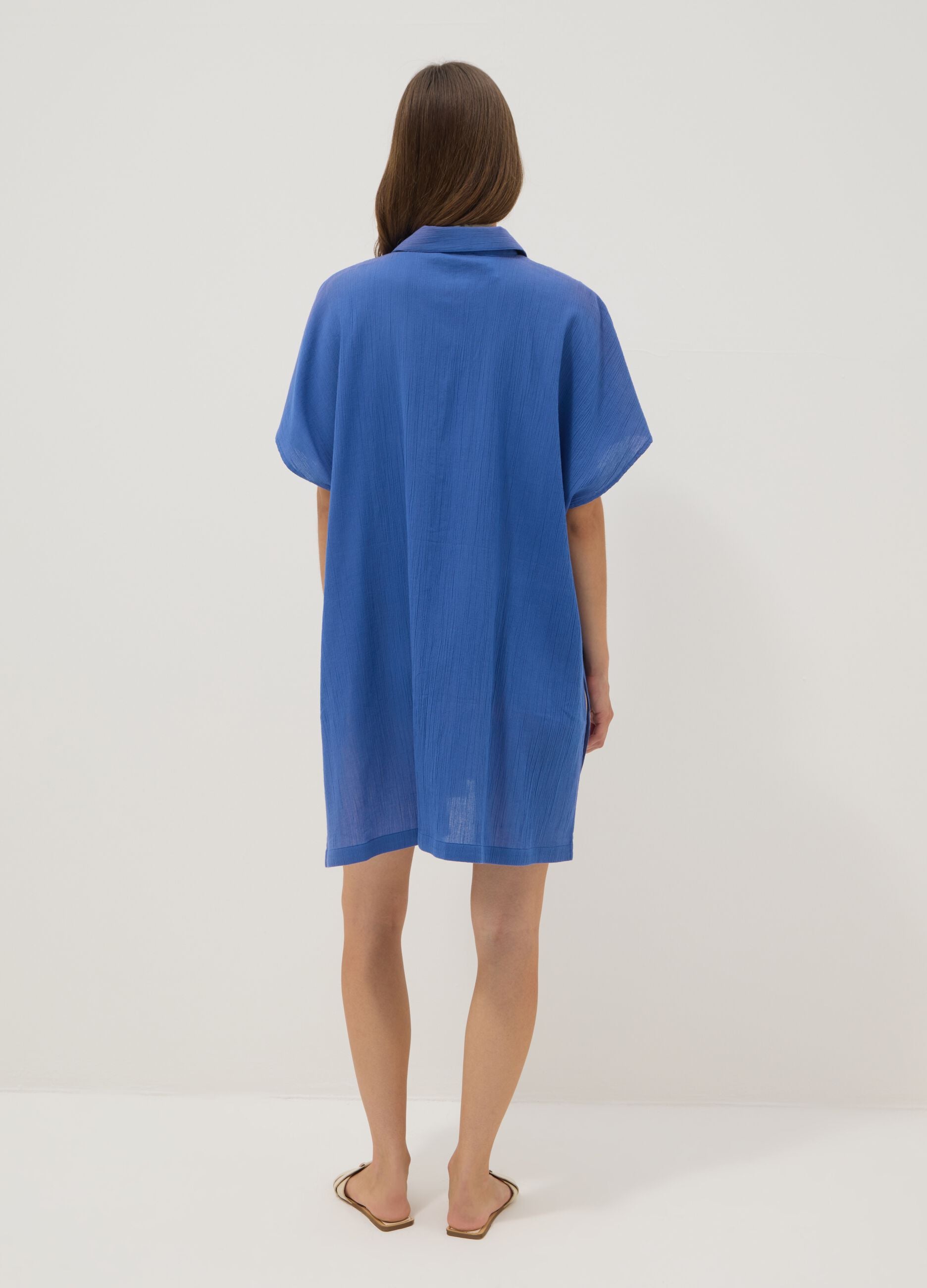 Blue pure cotton kaftan
